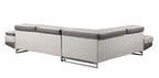 8136 Left Arm Facing Chaise with Adjustable Headrest in Genuine Leather