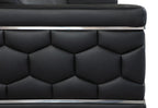 692 Divanitalia Sofa with Adjustable Headrest in Top-grain Italian Leather - Black - SKU 692-S-BLACK - view 9