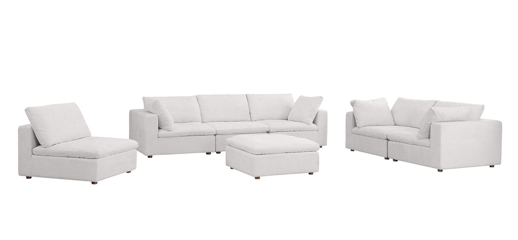 1100 Divanitalia 3-Piece Sofa Set with Ottoman - Top-grain Italian Leather