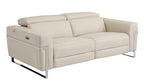 990 Divanitalia Power Reclining Sofa with Power Headrest in Top-grain Italian Leather - Beige - SKU 990-BEIGE-S - view 2