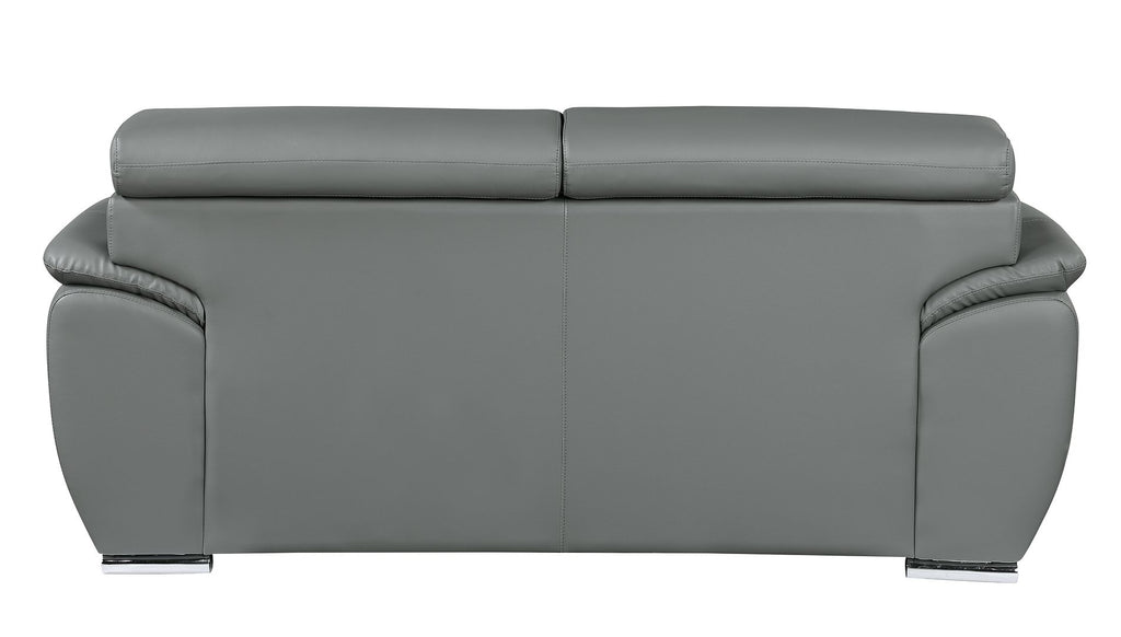 4571 Modern Genuine Leather Sofa - Dark Grey - SKU 4571-S-GREY - view 4