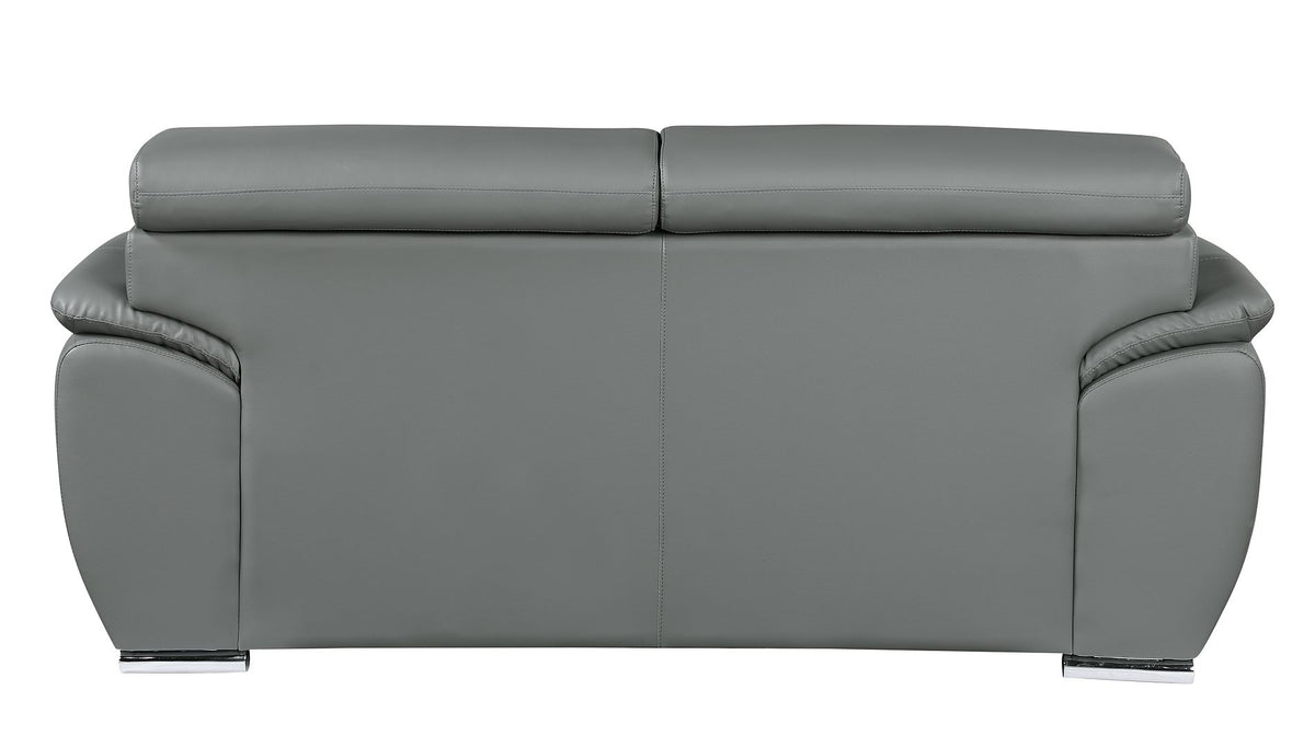 4571 Modern Genuine Leather Sofa - Dark Grey - SKU 4571-S-GREY - view 4