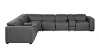 1224 Divanitalia 8-Piece U-Shaped Sectional Sofa in Top Grain Italian Leather with 4 Power Recliners & Power Headrests