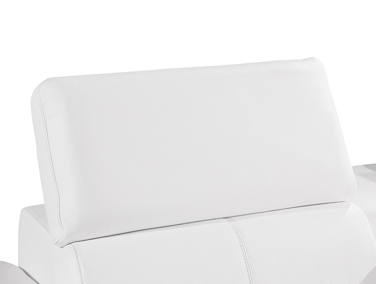 1246 Divanitalia 12-Piece U-Shaped Modular Power Reclining Sectional Sofa with 4 Power Recliners and Power Headrests - Top Grain Italian Leather - White - SKU 1246-WHITE-12PC-4PWR-U-SECTIONAL - view 14