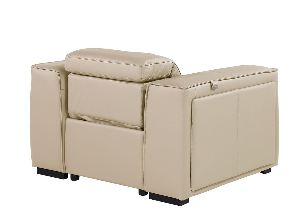 1126 Divanitalia Top Grain Italian Leather Power Reclining Chair with Power Headrests