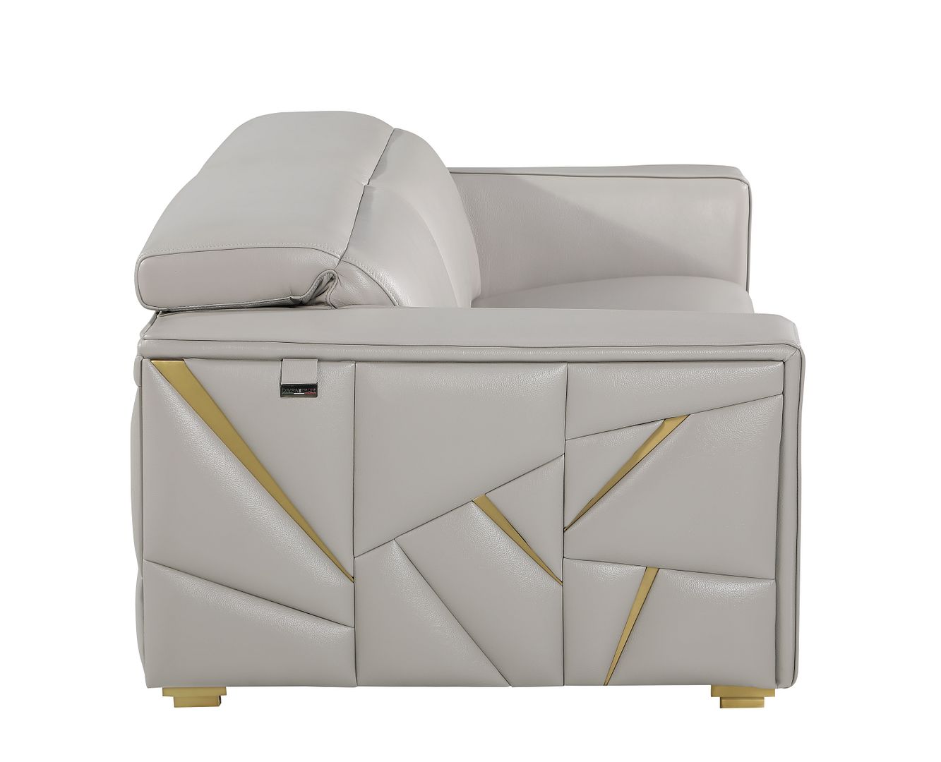 1120 Divanitalia Loveseat with Adjustable Headrest in Top-grain Italian Leather