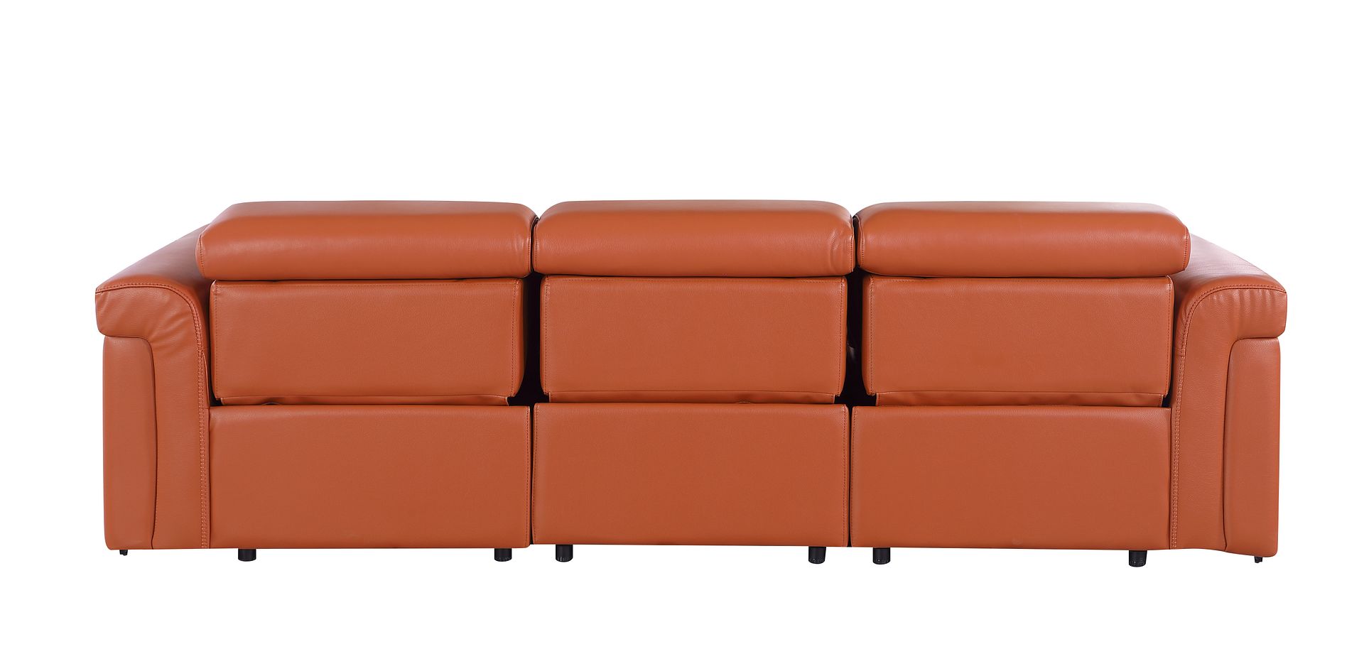 1126 Divanitalia 3-Piece Modular Power Reclining Sofa in Top Grain Italian Leather with 3 Power Recliners & Power Headrests