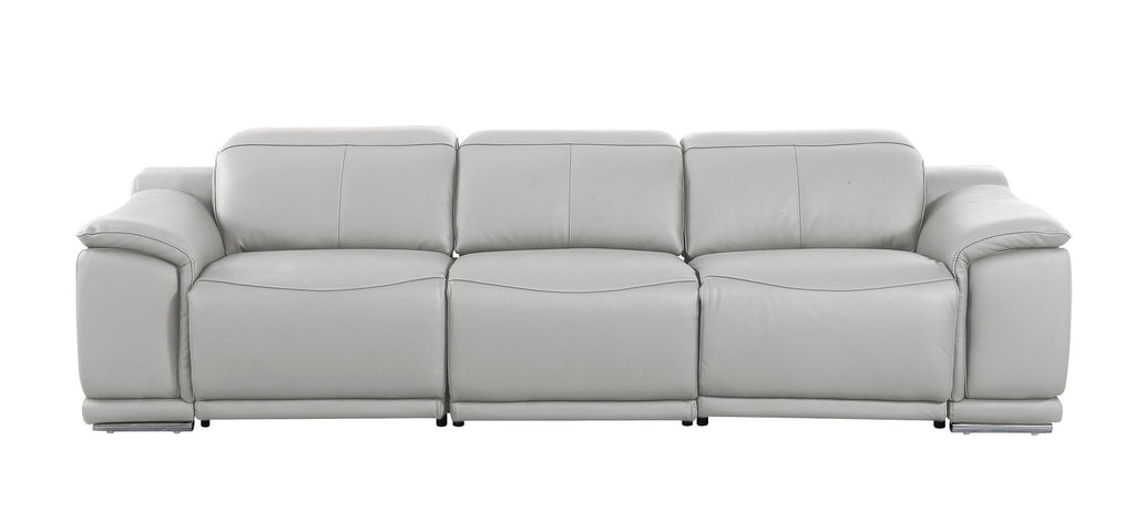 9762 Divanitalia 3-Piece Modular Power Reclining Sofa with 3 Power Recliners in Top Grain Italian Leather