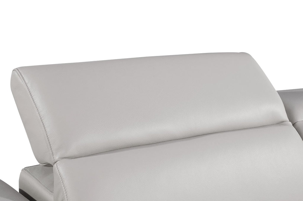 1126 Divanitalia Power Reclining Loveseat in Top Grain Italian Leather with 2 Power Recliners & Power Headrests
