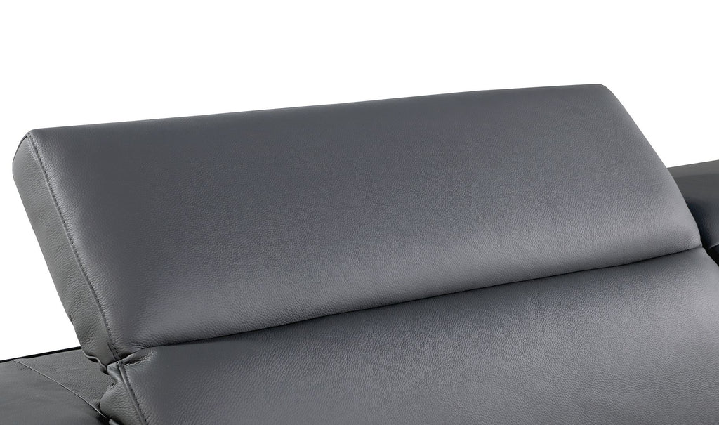 1120 Divanitalia Loveseat with Adjustable Headrest in Top-grain Italian Leather