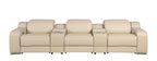 1116 Divanitalia 5-Piece Modular Power Reclining Sofa in Top Grain Italian Leather with 3 Power Recliners & Power Headrests