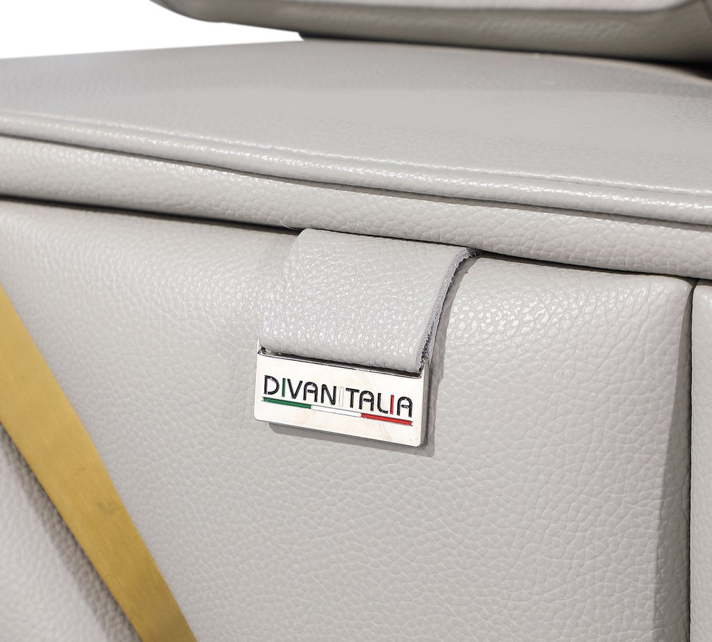 1120 Divanitalia Loveseat with Adjustable Headrest in Top-grain Italian Leather