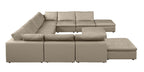 1100 Divanitalia Top-grain Italian Leather 11-Piece Sectional Sofa with Chaise