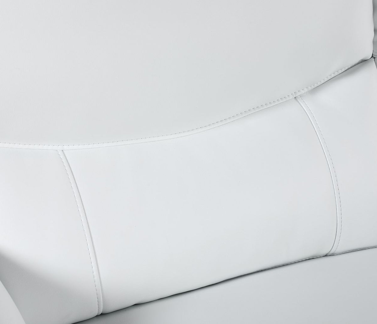 4572 Modern Genuine Leather Loveseat - White - SKU 4572-L-WHITE - view 6