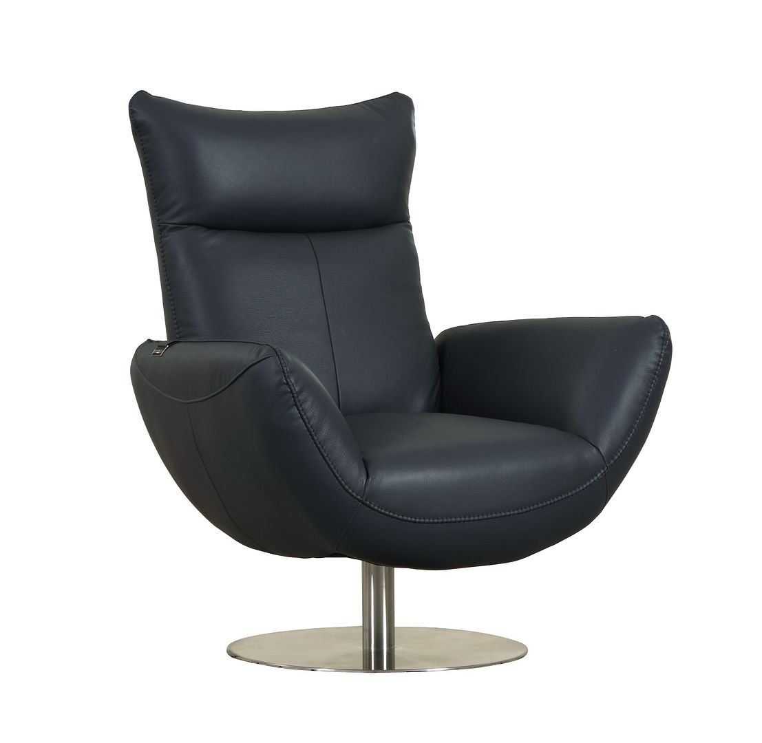 C74 Divanitalia Swivel Chair in Top-grain Italian Leather
