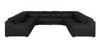 1116 Divanitalia 8-Piece U-Shaped Sectional Sofa in Top Grain Italian Leather with 4 Power Recliners & Power Headrests - Black - SKU 1116-BLACK-8PC-4PWR-U-NC-SECTIONAL-GROUP - view 3