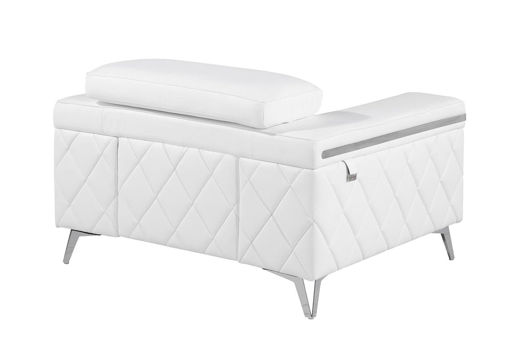 1140 Divanitalia Chair with Adjustable Headrest in Top-grain Italian Leather