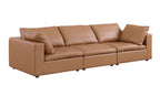 1100 Divanitalia 3-Piece Sofa Set with Ottoman - Top-grain Italian Leather