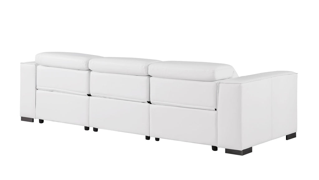 1208 Genuine Leather Triple Power Reclining Sofa - White - SKU 1208-WHITE-3.3-HT - view 6