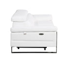 1246 Divanitalia Top Grain Italian Leather Loveseat with Power Headrest - White - SKU 1246-WHITE-2.2-HT - view 8