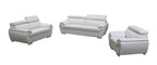 4571 Modern Genuine Leather 3-Piece Sofa Set - White - SKU 4571-LV WHITE 3PC (S/L/C) - GROUP - view 2