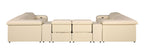 1116 Divanitalia 10-Piece U-Shaped Sectional Sofa in Top Grain Italian Leather with 4 Power Recliners & Power Headrests - Beige - SKU 1116-BEIGE-10PC-4PWR-U-SECTIONAL-GROUP - view 7