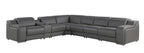 1116 Divanitalia 7-Piece L-Shaped Sectional Sofa in Top Grain Italian Leather with 3 Power Recliners & Power Headrests - Dark Grey - SKU 1116-DK-GREY-7PC-3PWR-SECTIONAL- GROUP - view 2