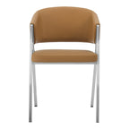 Marcus - Modern Camel Vegan Leather Dining Chair (Set of 2)