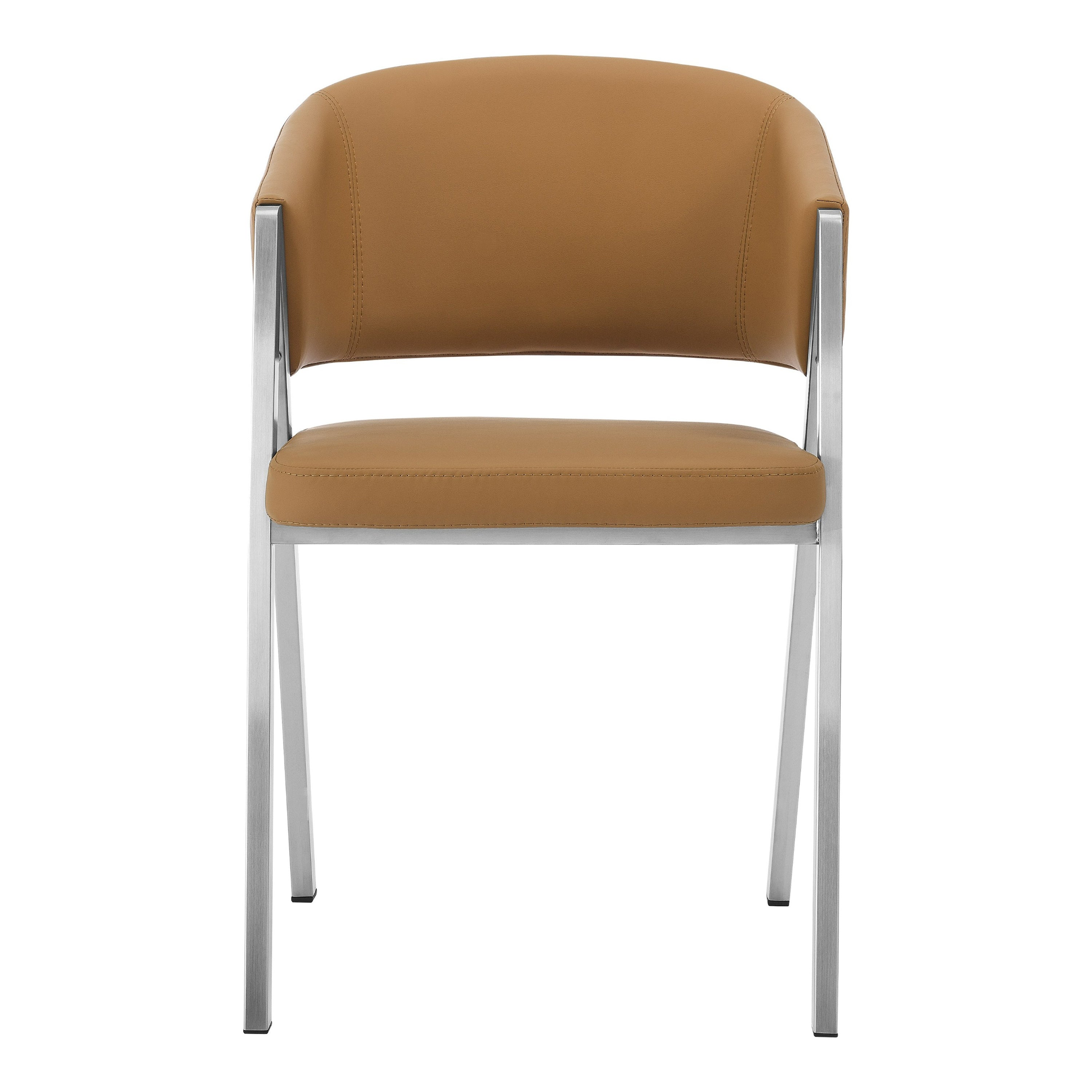 Marcus - Modern Camel Vegan Leather Dining Chair (Set of 2)