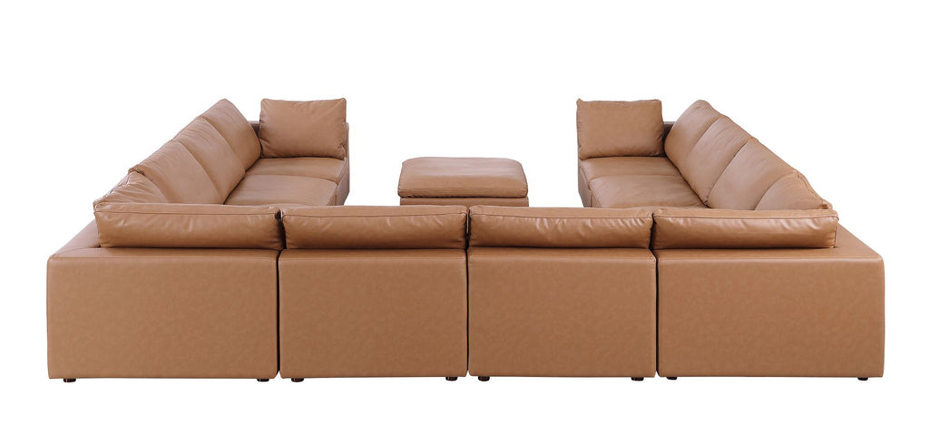 1100 Divanitalia 11-Piece U-Shaped Sectional Sofa in Top-grain Italian Leather