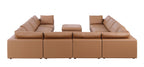 1100 Divanitalia 11-Piece U-Shaped Sectional Sofa in Top-grain Italian Leather