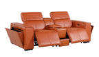 1224 Divanitalia 7-Piece Modular Power Reclining Sofa, Loveseat & Chair Set in Top Grain Italian Leather with 6 Power Recliners & Power Headrests - Camel - SKU 1224-CAMEL-7.6-HT-3PC - view 6