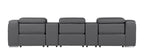 1116 Divanitalia 5-Piece Modular Power Reclining Sofa in Top Grain Italian Leather with 3 Power Recliners & Power Headrests