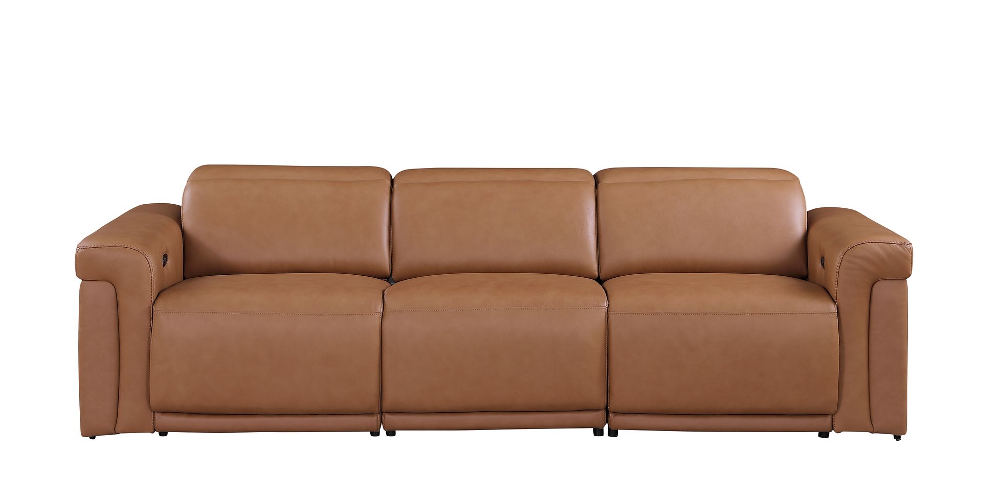 1126 Divanitalia 3-Piece Modular Power Reclining Sofa in Top Grain Italian Leather with 2 Power Recliners & Power Headrests