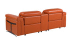 1126 Divanitalia 3-Piece Modular Power Reclining Loveseat in Top Grain Italian Leather with 2 Power Recliners & Power Headrests