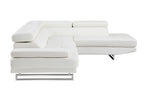 8136 Right Arm Facing Chaise with Adjustable Headrest in Genuine Leather