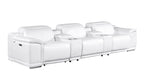9762 Divanitalia 5-Piece Modular Power Reclining Sofa and Loveseat Set with 3 Power Recliners in Top Grain Italian Leather