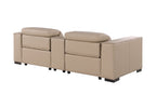 1208 Genuine Leather Dual Power Reclining Console Loveseat
