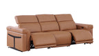 1126 Divanitalia 3-Piece Modular Power Reclining Sofa in Top Grain Italian Leather with 2 Power Recliners & Power Headrests