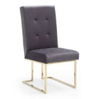 Legend Modern Grey Fabric & Gold Dining Chair (Set of 2)