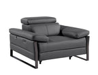 1246 Divanitalia Power Reclining Arm Chairwith Power Headrests - Top Grain Italian Leather