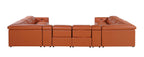 1224 Divanitalia 10-Piece U-Shaped Sectional Sofa in Top Grain Italian Leather with 4 Power Recliners & Power Headrests
