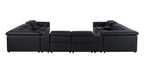 1208 12 Piece U-Shaped Leather Sectional Sofa with 4 Power Recliners & Power Headrest