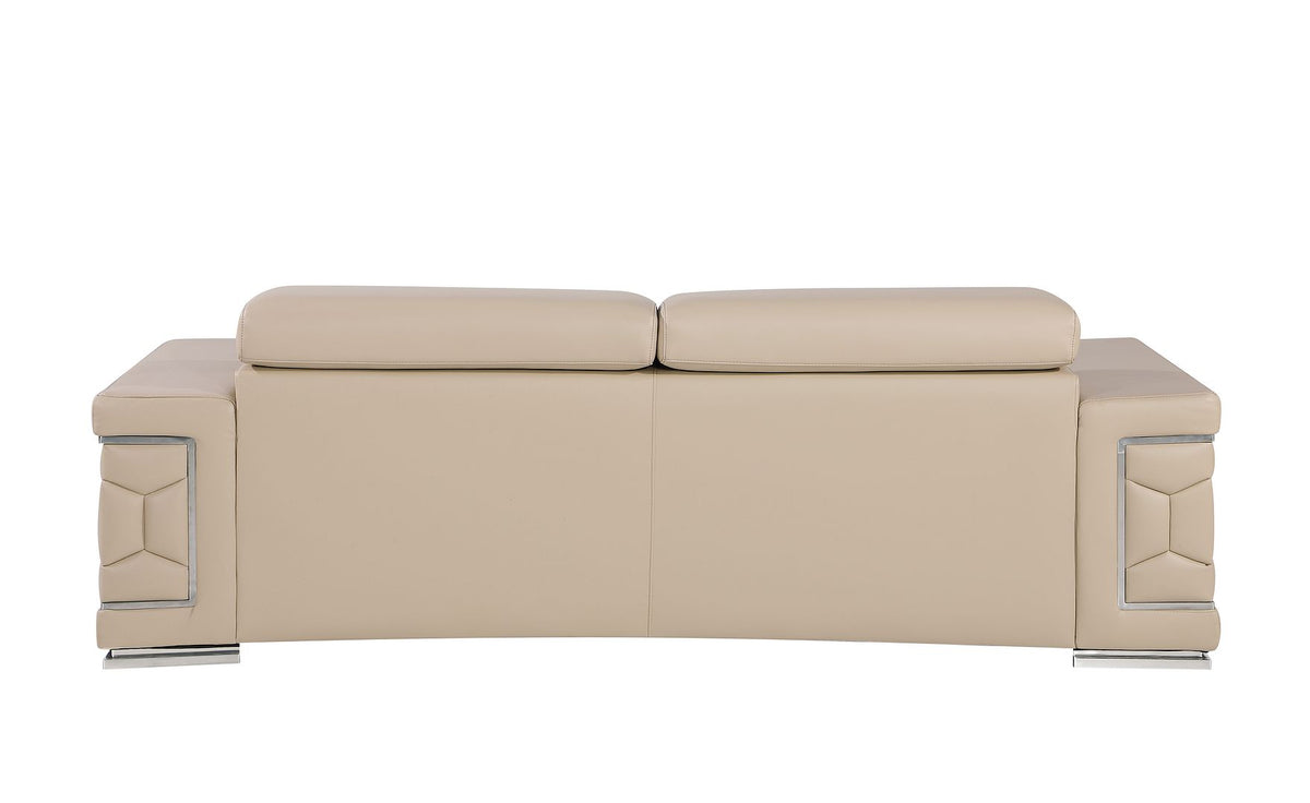 296 Modern Genuine Leather Sofa - Beige - SKU 296-BEIGE-S - view 4