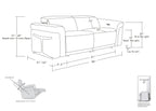 1126 Divanitalia Power Reclining Sofa in Top Grain Italian Leather with 2 Power Recliners & Power Headrests
