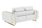 1050 Divanitalia 3-Piece Sofa Set in Top-grain Italian Leather - White - SKU 1050-WHITE-2PC - view 9