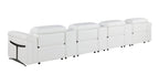 1126 Divanitalia 7-Piece Modular Power Reclining Sofa in Top Grain Italian Leather with 4 Power Recliners & Power Headrests - White - SKU 1126-WHITE-7.4-HT - view 7