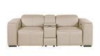 1224 Divanitalia 3-Piece Modular Power Reclining Loveseat in Top Grain Italian Leather with 2 Power Recliners & Power Headrests - Beige - SKU 1224-BEIGE-3.2-HT - view 3