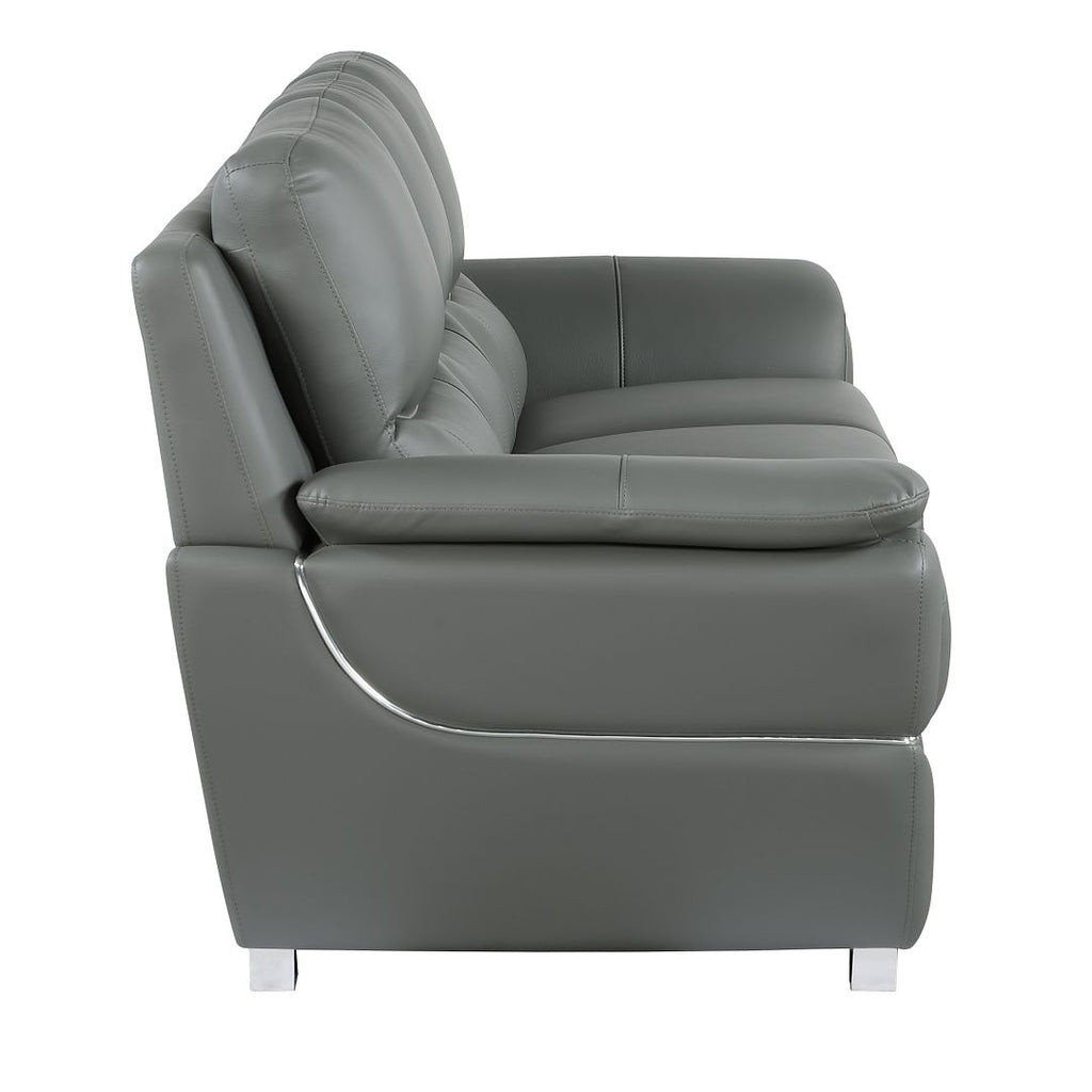 4572 Modern Genuine Leather Sofa - Dark Grey - SKU 4572-S-GRAY - view 5
