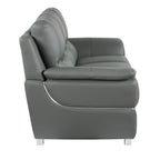 4572 Modern Genuine Leather Sofa - Dark Grey - SKU 4572-S-GRAY - view 5
